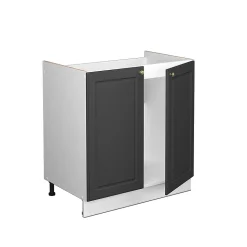 Vicco Meuble bas sous-évier Anthracite-or 80cm , PT Marbre