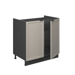 Vicco Meuble bas sous-évier GrisBeige 80cm sans PT