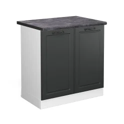 Vicco Meuble bas sous-évier Anthracite campagne 80cm , PT Anthracite