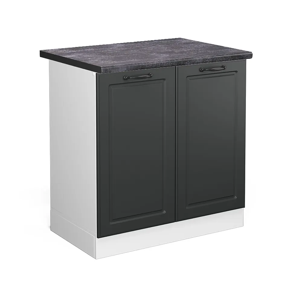 Vicco Meuble bas sous-évier Anthracite campagne 80cm , PT Anthracite
