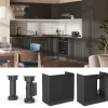 Vicco Meuble bas sous-évier Anthracite campagne 80cm sans PT