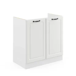 Vicco Meuble bas sous-évier Blanc campagne 80cm sans PT