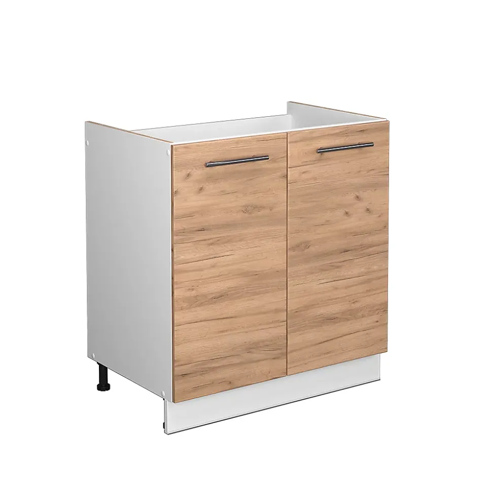 Vicco Meuble bas sous-évier Chêne de force doré 80cm sans PT