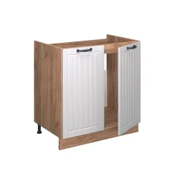 Vicco Meuble bas sous-évier Blanc campagne 80cm sans PT