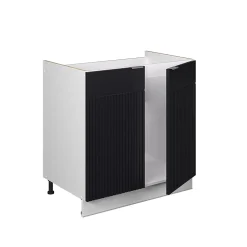 Vicco Meuble bas sous-évier Noir rayé 80cm , PT Anthracite