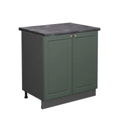 Vicco Meuble bas sous-évier Vert Or Campagne 80cm , PT Anthracite