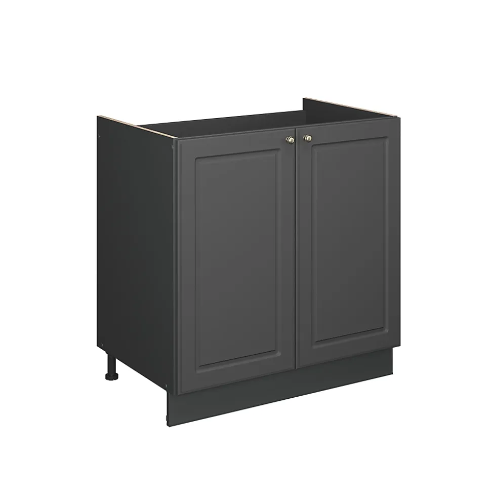 Vicco Meuble bas sous-évier Anthrazit-Gold Landhaus 80cm , PT Anthracite
