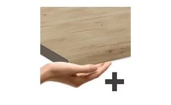 Vicco Meuble bas sous-évier Anthracite campagne 80cm , PT Chêne