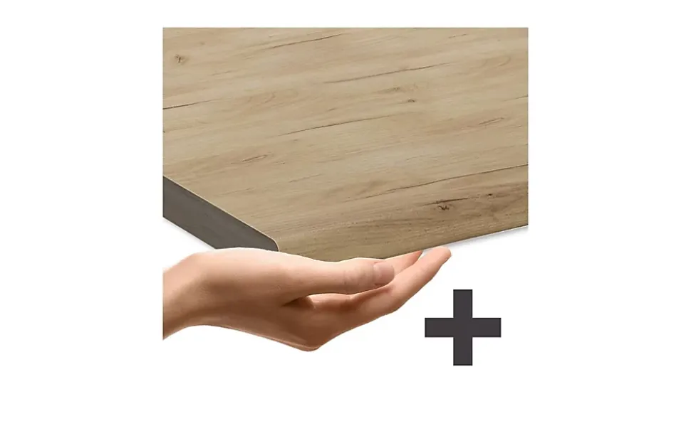 Vicco Meuble bas sous-évier Anthracite campagne 80cm , PT Chêne