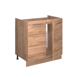 Vicco Meuble bas sous-évier Chêne de force doré 80cm sans PT