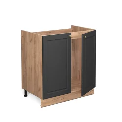 Vicco Meuble bas sous-évier Anthracite-or 80cm , PT Anthracite