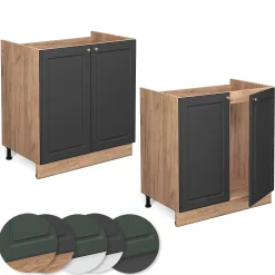 Vicco Meuble bas sous-évier Anthracite-or 80cm , PT Anthracite