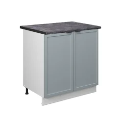 Vicco Meuble bas sous-évier Bleu clair-gris 80cm avec étagère, PT Anthracite