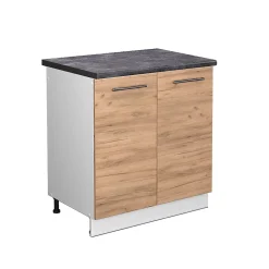 Vicco Meuble bas sous-évier Chêne de force doré 80cm , PT Anthracite