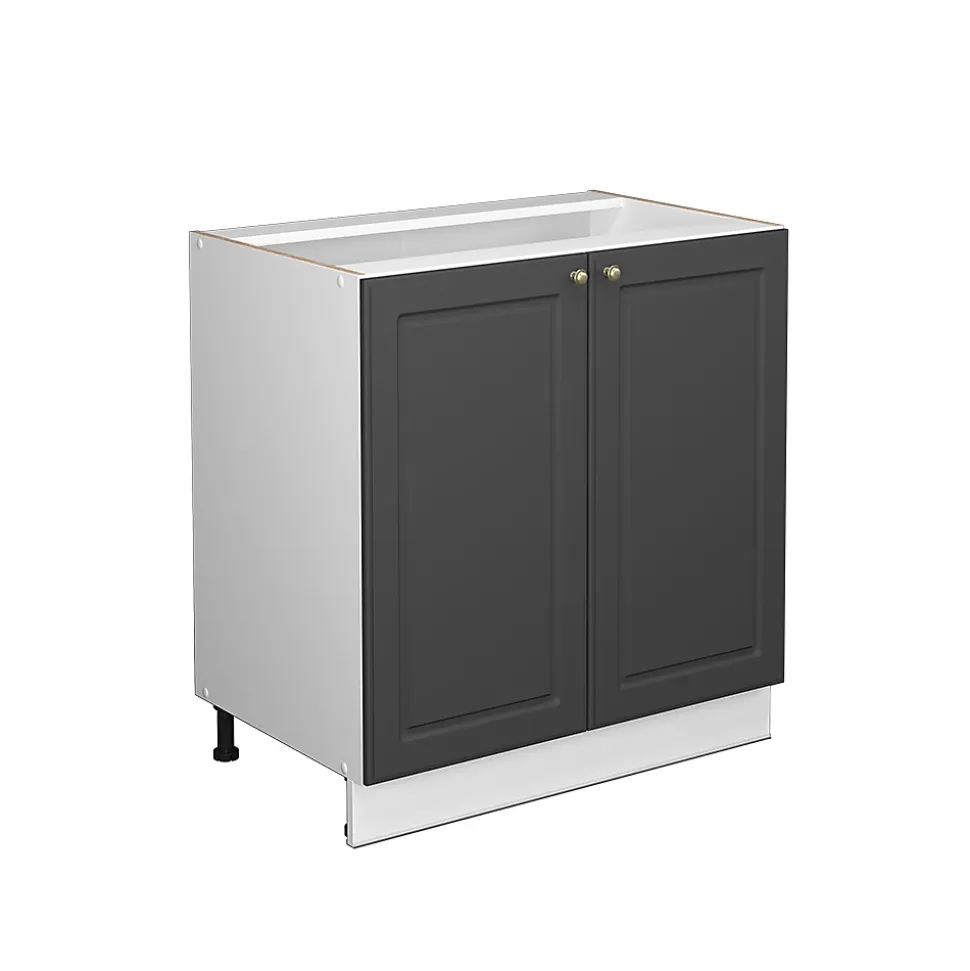 Vicco Meuble bas sous-évier Anthracite-or 80cm avec étagère, sans PT