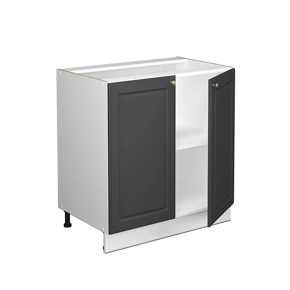 Vicco Meuble bas sous-évier Anthracite-or 80cm avec étagère, sans PT