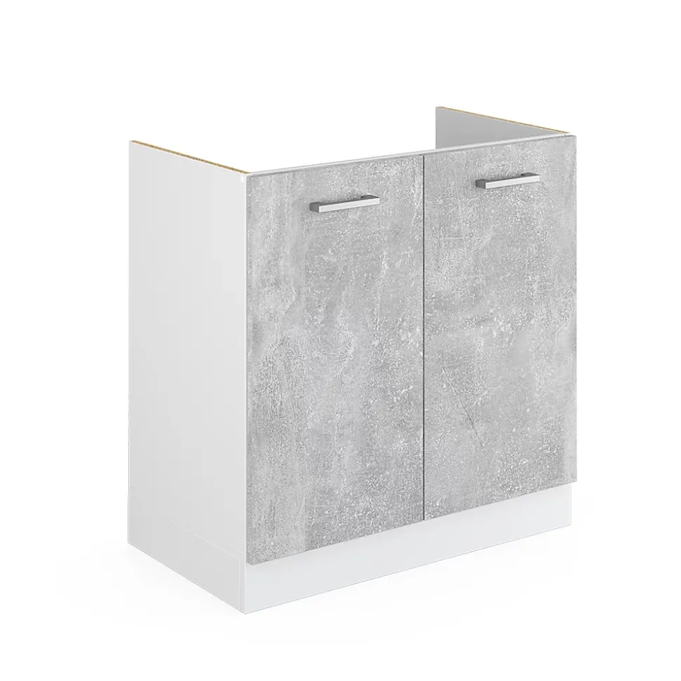 Vicco Meuble bas sous-évier Béton 80cm sans PT