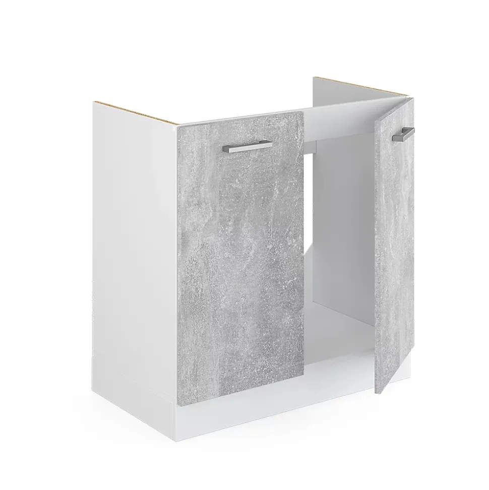 Vicco Meuble bas sous-évier Béton 80cm sans PT