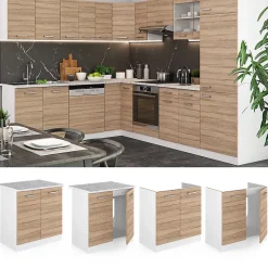 Vicco Meuble bas sous-évier Sonoma 80cm sans PT