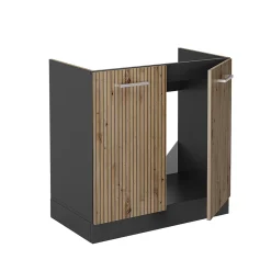 Vicco Meuble bas sous-évier Chêne Artisan 80cm , PT Chêne