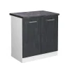 Vicco Meuble bas sous-évier Béton noir 80cm PT Anthracite