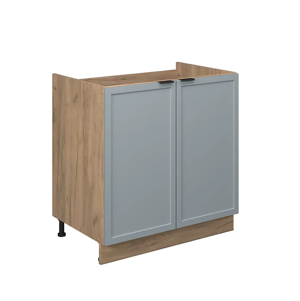 Vicco Meuble bas sous-évier Bleu clair-gris 80cm sans PT