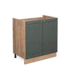 Vicco Meuble bas sous-évier Vert Or Campagne 80cm sans PT