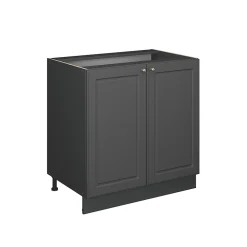 Vicco Meuble bas sous-évier Anthrazit-Gold Landhaus 80cm avec étagère, PT Chêne