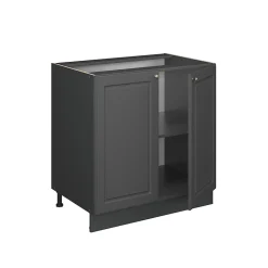 Vicco Meuble bas sous-évier Anthrazit-Gold Landhaus 80cm avec étagère, PT Chêne