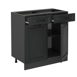 Vicco Meuble cuisine Anthracite campagne 80cm sans PT