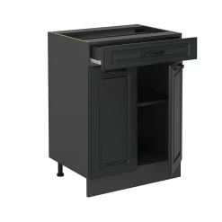 Vicco Meuble cuisine Anthracite campagne 60cm avec tiroir, sans PT