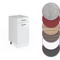 Vicco Meuble cuisine Blanc Haute brillance 40cm sans PT