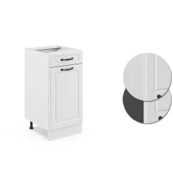 Vicco Meuble cuisine Blanc campagne 40cm sans PT