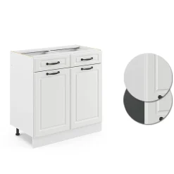 Vicco Meuble cuisine Blanc campagne 80cm sans PT