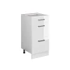 Vicco Meuble cuisine Blanc Haute brillance 40cm avec tiroirs, sans PT