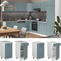 Vicco Meuble cuisine Bleu-gris 40cm sans PT