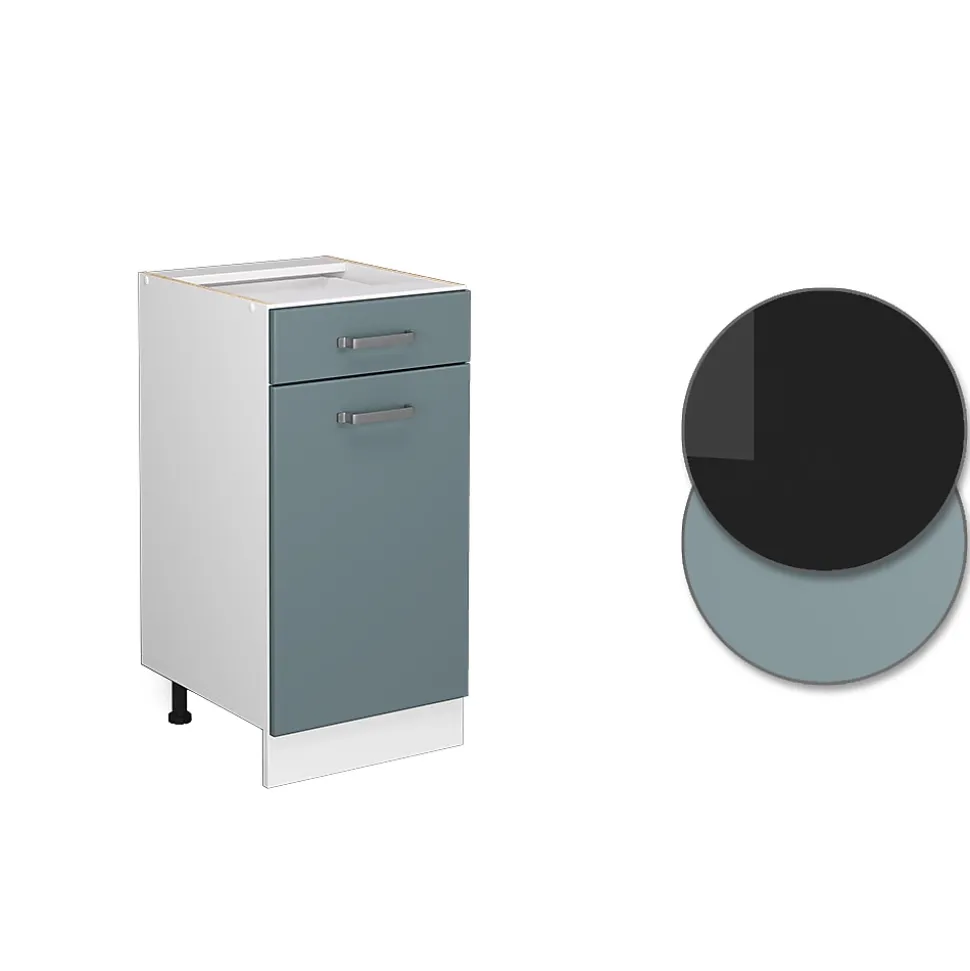 Vicco Meuble cuisine Bleu-gris 40cm sans PT