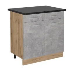 Vicco Meuble cuisine Béton 80cm , PT Anthracite