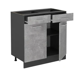 Vicco Meuble cuisine Béton 80cm sans PT