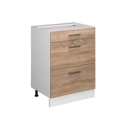 Vicco Meuble cuisine Sonoma 60cm avec tiroirs, sans PT