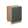 Vicco Meuble cuisine Vert Or Campagne 60cm avec tiroir, sans PT