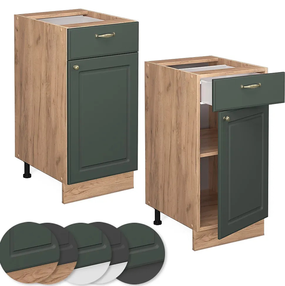 Vicco Meuble cuisine Vert Or Campagne 40cm sans PT