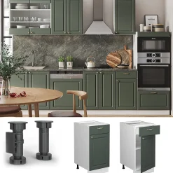 Vicco Meuble cuisine Vert Or Campagne 40cm sans PT