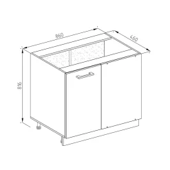 Vicco Meuble dangle Blanc Haute brillance 86cm sans PT