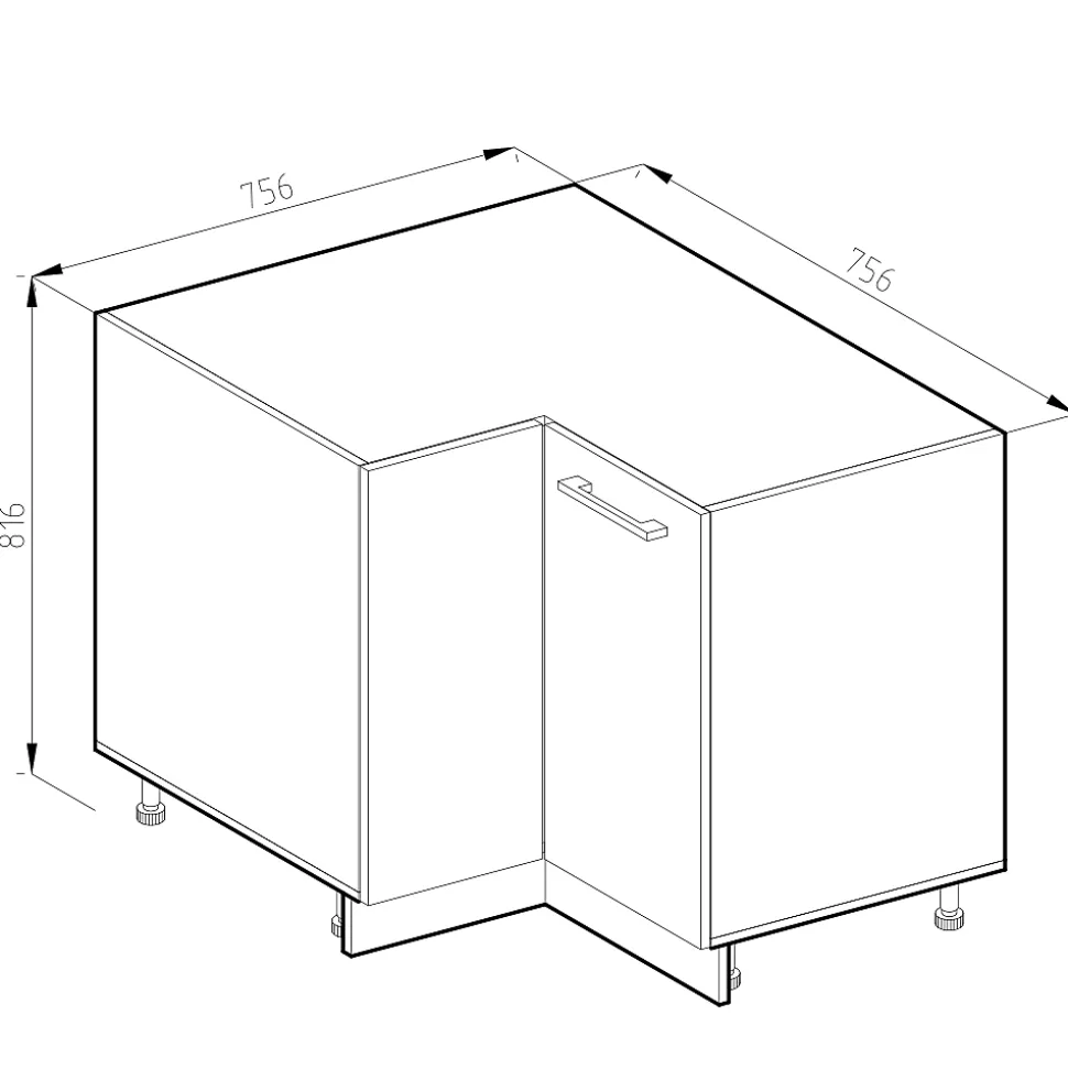 Vicco Meuble dangle Blanc campagne 75.6cm sans PT