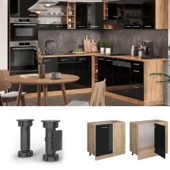 Vicco Meuble dangle Noir Haute brillance 86cm , PT Anthracite