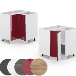 Vicco Meuble dangle Rouge bordeaux Haute brillance 80.5cm sans PT