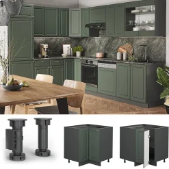 Vicco Meuble dangle Vert Or Campagne 80.5cm , PT Chêne