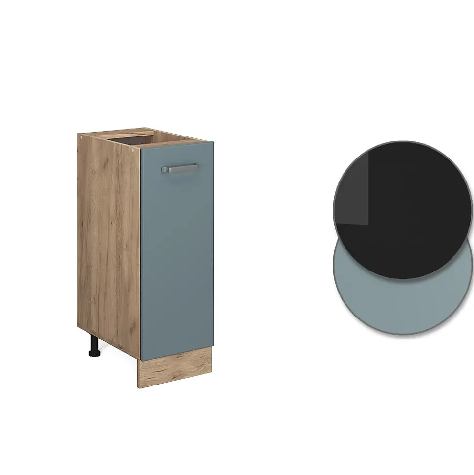 Vicco Meuble de cuisine Bleu-gris 30cm PT Marbre