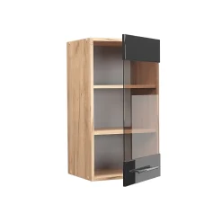 Vicco Meuble de cuisine haut vitré Anthracite Haute brillance 40cm